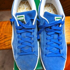 Blue Puma sneakers, size 12.